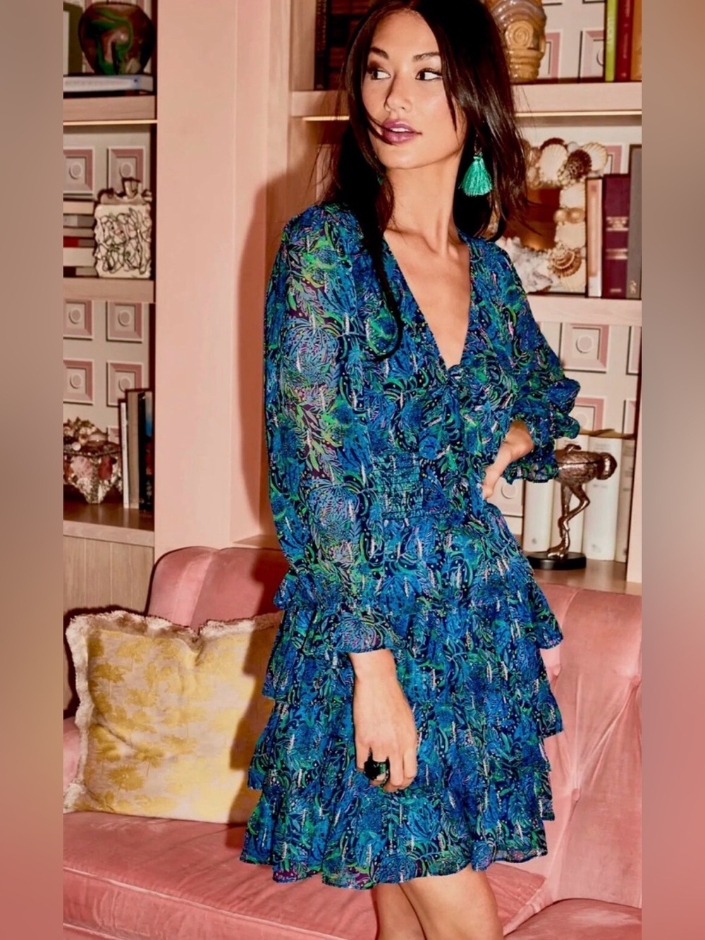 Lilly Pulitzer Laralynn Lil Catty Purrsonality $268 Size 12